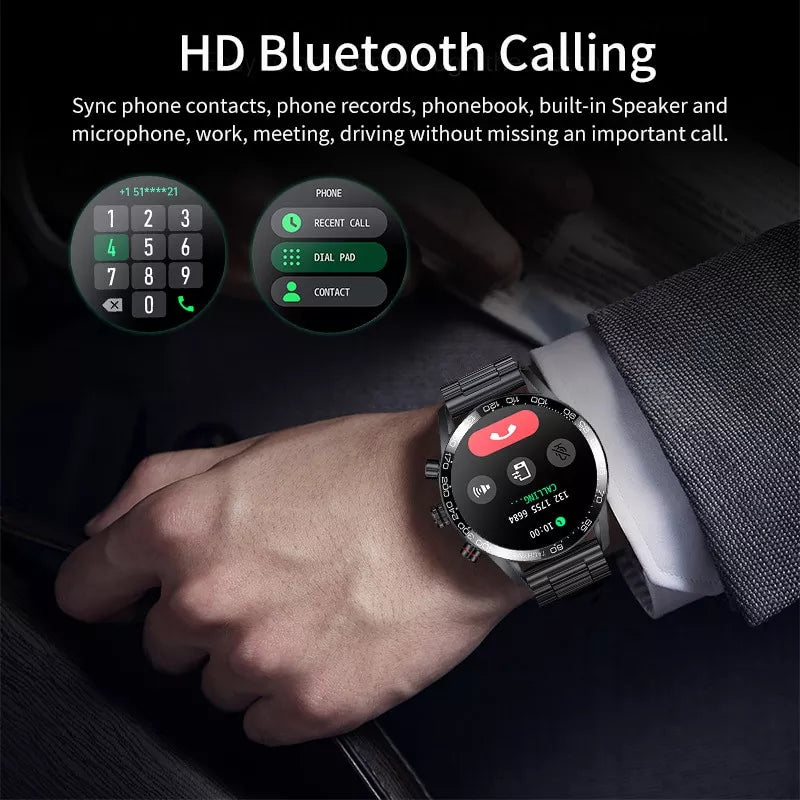 Nouvelle montre intelligente d'appel Bluetooth ECG + PPG