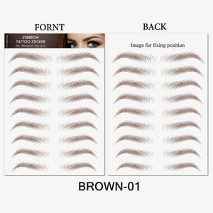 Simulation d'autocollant imperméable pour sourcils