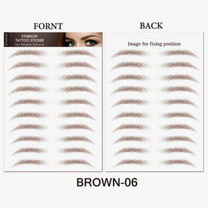 Simulation d'autocollant imperméable pour sourcils
