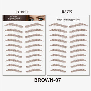Simulation d'autocollant imperméable pour sourcils