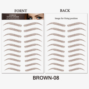 Simulation d'autocollant imperméable pour sourcils