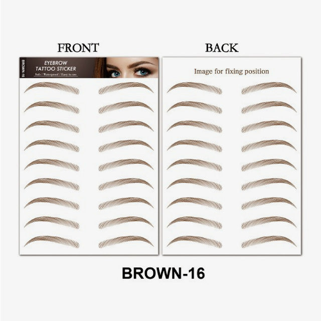 Simulation d'autocollant imperméable pour sourcils