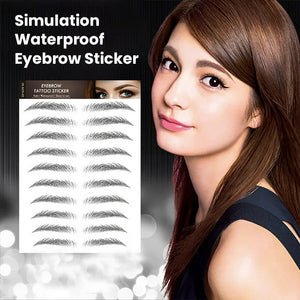 Simulation d'autocollant imperméable pour sourcils