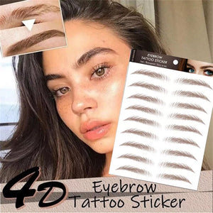 Simulation d'autocollant imperméable pour sourcils