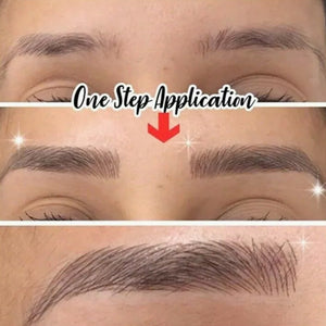 Simulation d'autocollant imperméable pour sourcils