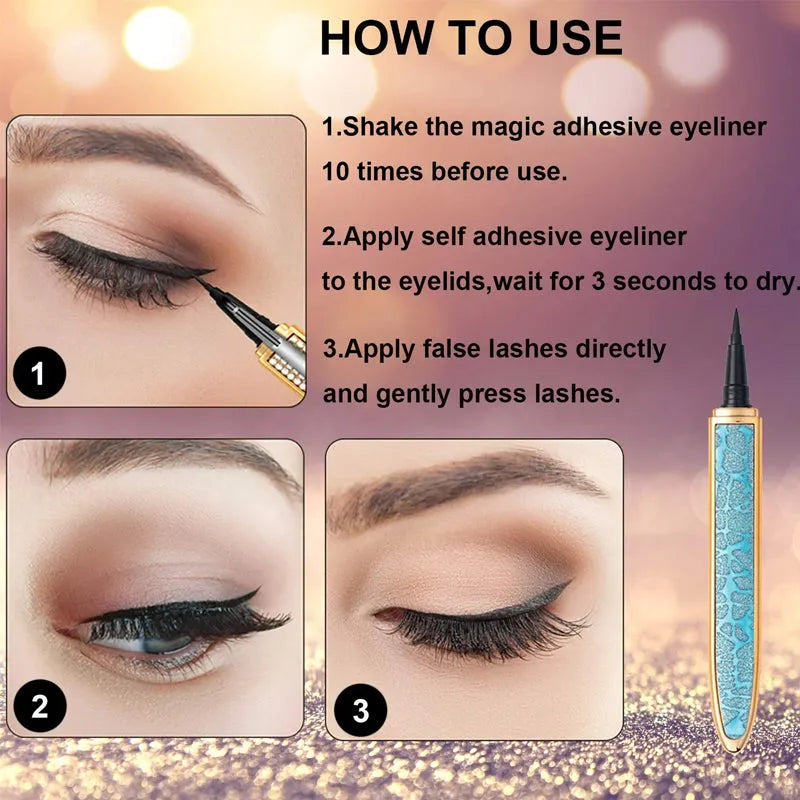 Eyeliner autocollant longue durée pour cils