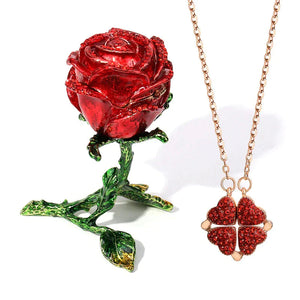 Valentine's Day Pre-sale 49% OFF⇝💓Four Leaf Heart Shape Lucky Necklace