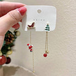 Boucles d'oreilles de Noël asymétriques
