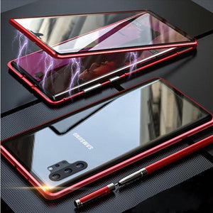 Coque magnétique en verre trempé double face pour Samsung