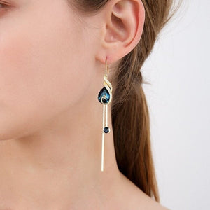 Boucles d'oreilles pendantes paon dorées, nouvelle mode