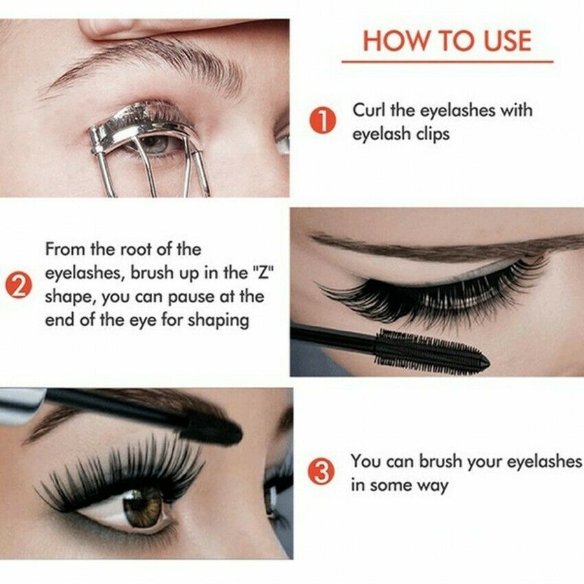 Mascara allongeant épais 4D Waterproof Silk Fibre