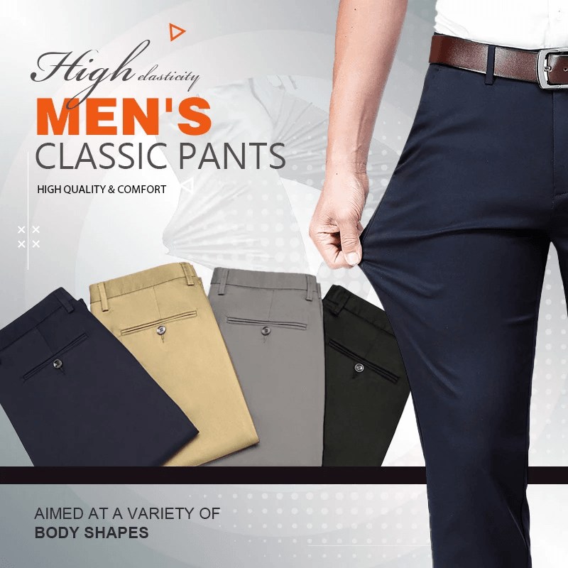 Pantalon classique pour hommes à bonne élasticité